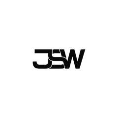 jsw letter original monogram logo design