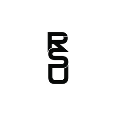 rsu letter original monogram logo design