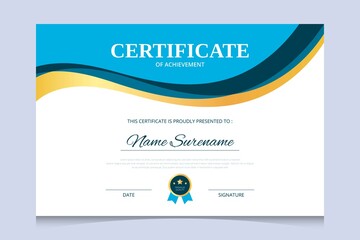 ABSTRACT DIPLOMA CERTIFICATE DESIGN TEMPLATE