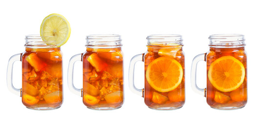 clipping path ice tea isolated on white background