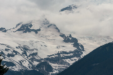 snow covered mountains