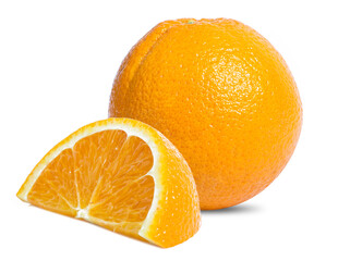 orange fruit isolated on white background