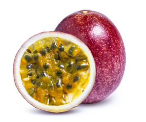 passion fruit isolated on white background