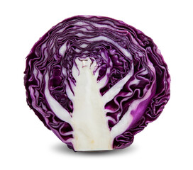 Obraz premium red cabbage vegetable isolated on white background