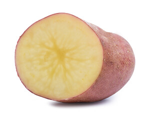 clipping path rocco potato red isolated on white background