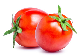 red tomato isolated on white background