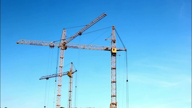 construction site with crane