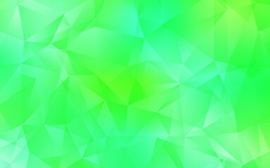 Light Green, Yellow vector polygon abstract backdrop. Modern abstract illustration with triangles. Pattern for a brand book's backdrop.