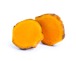 turmeric isolated on white background