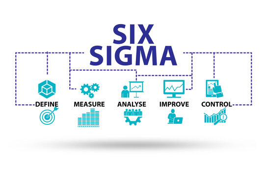 Six sigma illustration - lean management concept