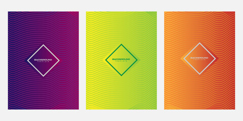 background design templates, with color gradation designs with wavy lines
