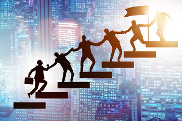 Concept of mentoship and support in business