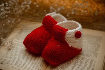 Handmade booties for newborns