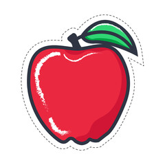 Red apple sticker