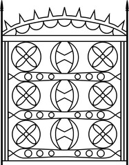 Wrought Iron Gate, Ornamental Design