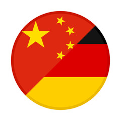 round icon with china and germany flags