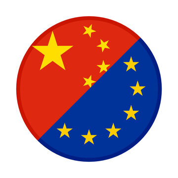 round icon with china and european union flags
