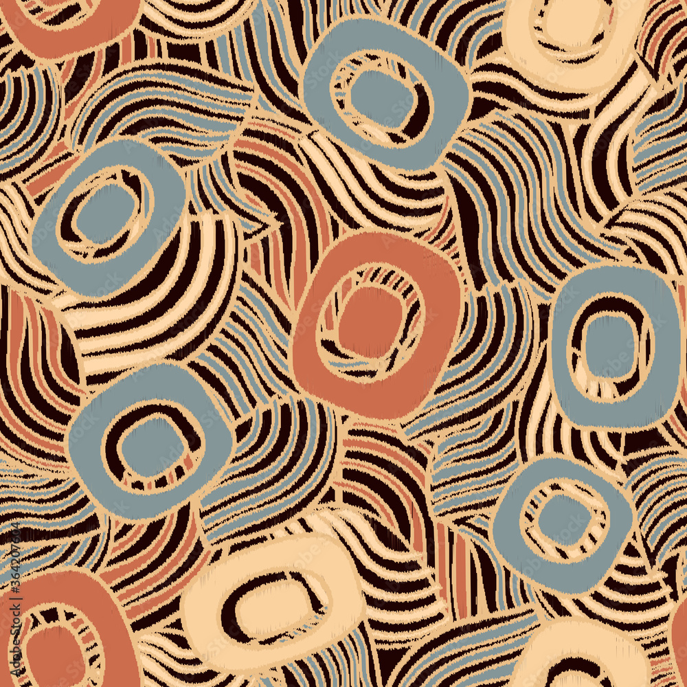 Aufkleber Seamless abstract pattern with the image of geometric shapes and lines. 
