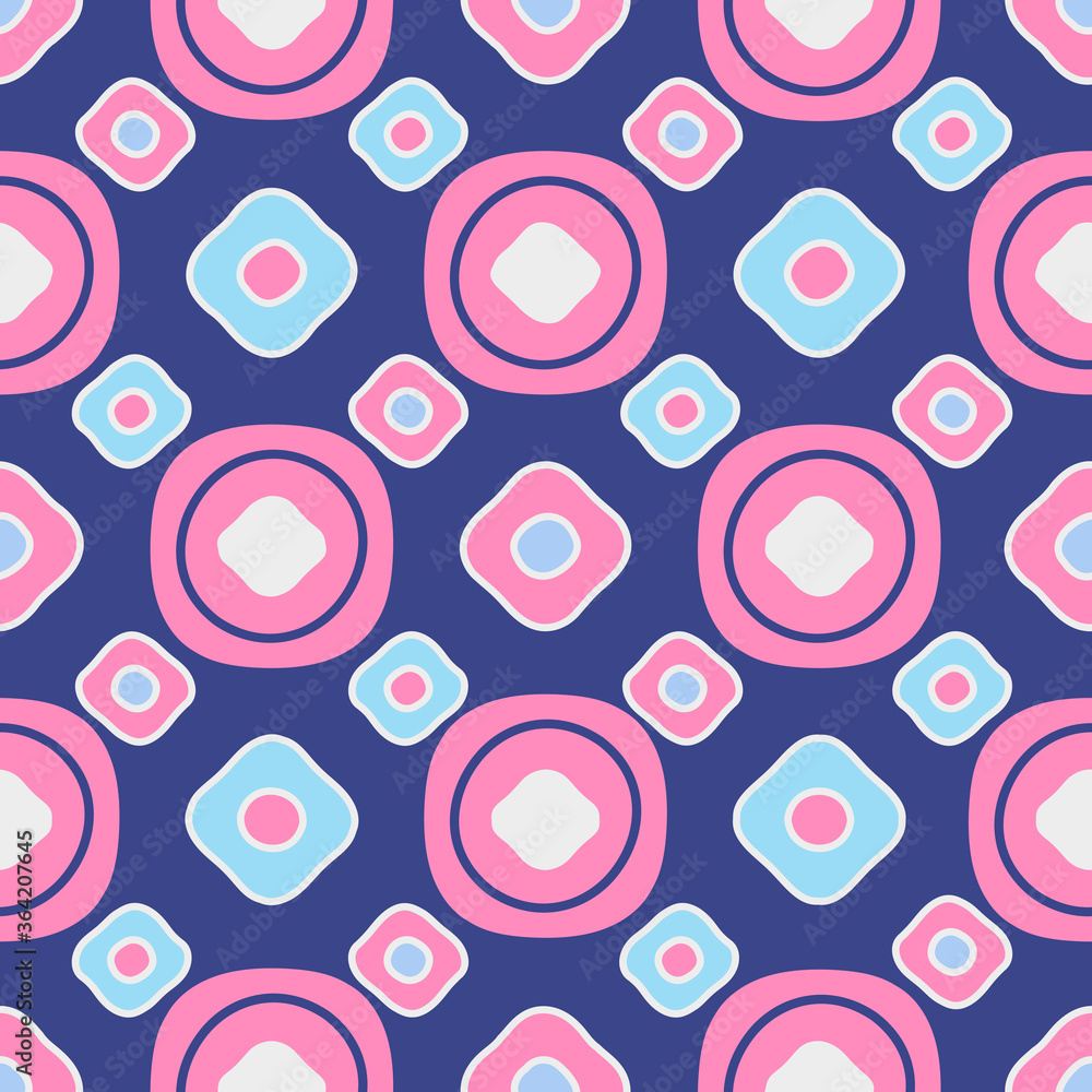 Aufkleber Seamless abstract pattern with the image of oval geometric shapes
