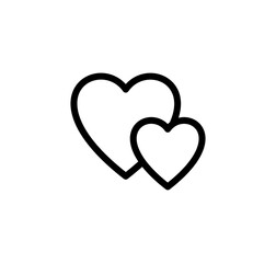 Love heart icon vector logo design illustration