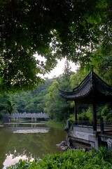 Typical setting of an ancient rich Chinese family garden