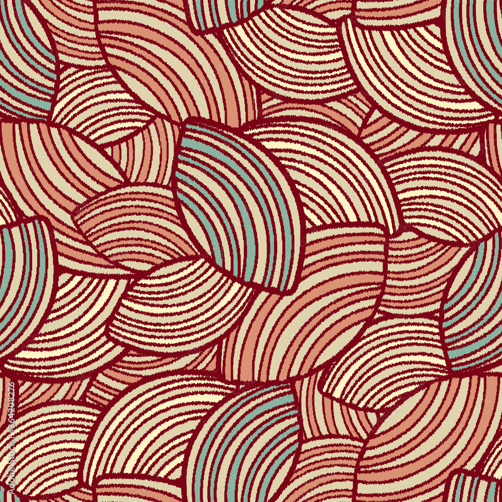 Aufkleber Seamless abstract pattern with the image of geometric shapes and lines. 
