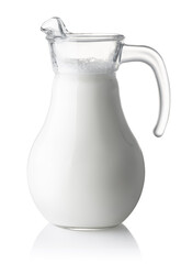 milk in glass jug