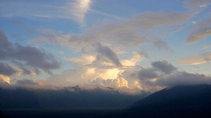 Fototapeta premium sunset over the mountains