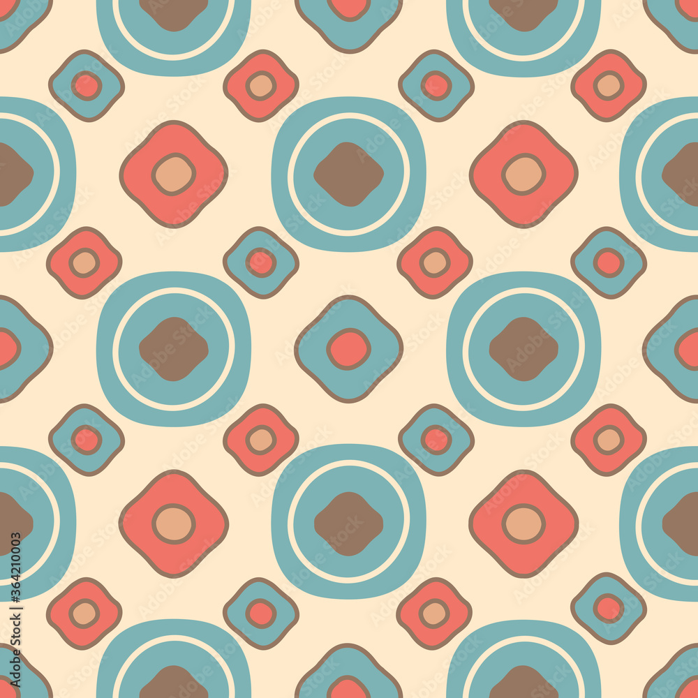 Aufkleber seamless abstract pattern with the image of oval geometric shapes