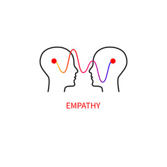 Logo empathy. Interpersonal communication abstract icon