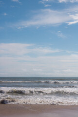 View of a sea / beach, horizon and the sky.