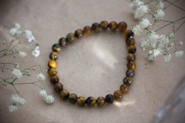 Handmade bracelet with natural stones