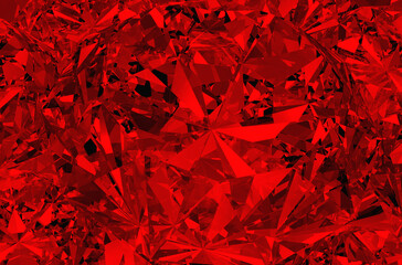 Realistic red ruby texture close-up.