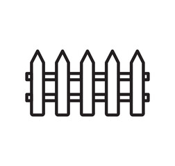 Fence icon vector logo design flat style illustration