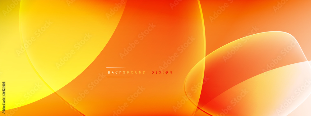 Wall mural vector abstract background - liquid bubble shapes on fluid gradient with shadows and light effects. 