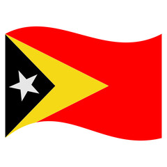 timor leste national flags icon vector symbol of country
