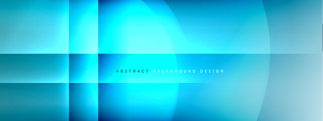 Vector abstract background - circle and cross on fluid gradient with shadows and light effects. Techno or business shiny design templates for text