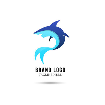 shark logo design modern logo