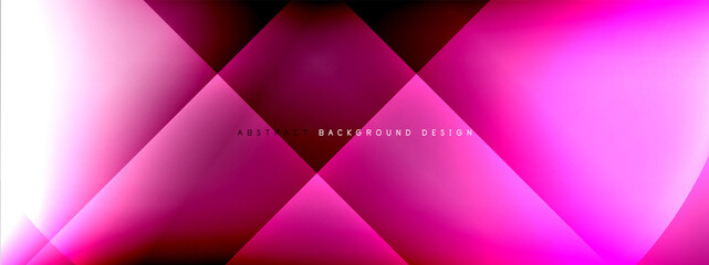 Vector abstract background - circle and cross on fluid gradient with shadows and light effects. Techno or business shiny design templates for text