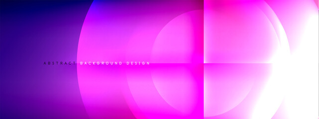 Vector abstract background - circle and cross on fluid gradient with shadows and light effects. Techno or business shiny design templates for text