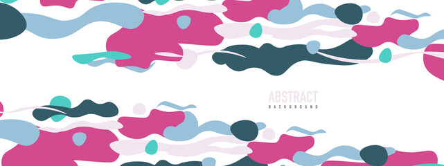 Trendy liquid style shapes abstract design, dynamic vector background for placards, brochures, posters, web landing pages, covers or banners