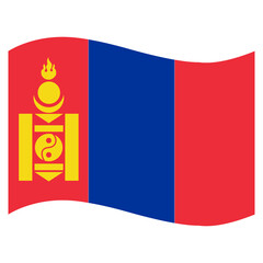 mongolia national flags icon vector symbol of country