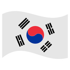 south korea national flags icon vector symbol of country