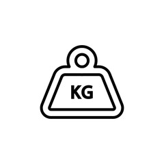 Kilogram weight dumbbell vector icon