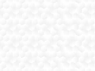 Abstract geometric or isometric tile honeycomb texture white and gray polygon or low poly vector technology concept background.