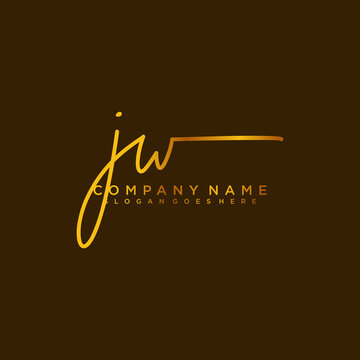 JW initials signature logo. Handwriting logo vector templates. Logo for business, beauty, fashion, signature.