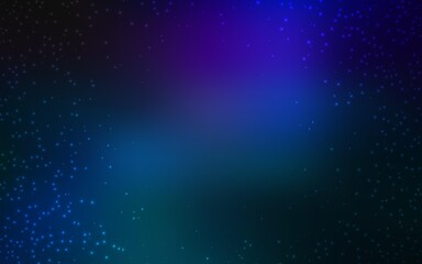 Obraz premium Dark BLUE vector background with astronomical stars. Modern abstract illustration with Big Dipper stars. Pattern for futuristic ad, booklets.