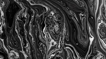 Abstract black and white marble stone texture for background.