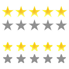 Fototapeta premium Five stars quality rating icon. Product Rating System. Stock vector illustration isolated on white background.