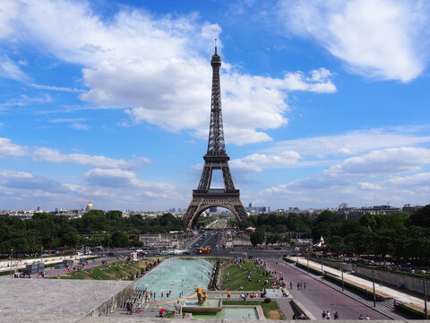 
The Eiffel Tower, a popular tourist destination in Paris, visited by many travelers every day.